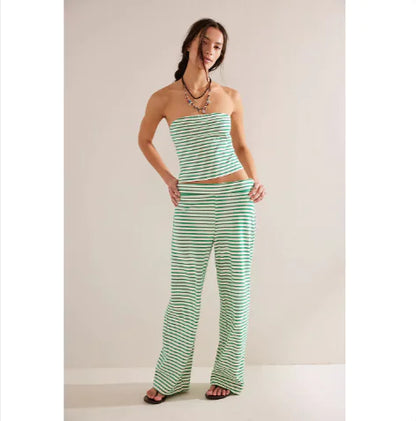 Solviia | Striped Sailor Tube Top and Pants Matching Set | Stylish & Comfortable Outfit for Every Body |